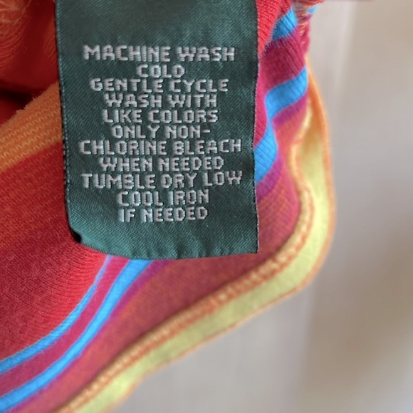 Lauren Jeans Ralph Lauren Women’s Cotton Stripe Top Multicolor 3/4 Sleeve Sz L - Picture 4 of 9